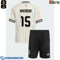 Fotballdrakt Barn Japan Daichi Kamada #15 Bortedraktsett VM 2026 Kortermet (+ Korte bukser)